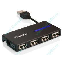 Карманный USB 2.0 концентратор D-Link DUB-104 в Щёлковской, USB хаб DLink DUB104 (Щёлковская)