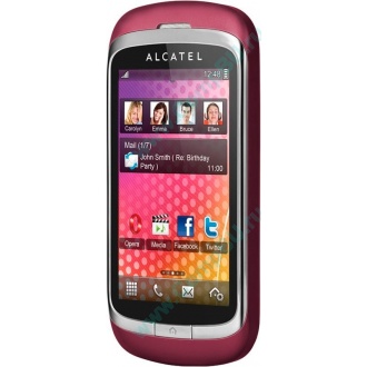 Красно-розовый телефон Alcatel One Touch 818 (Щёлковская)